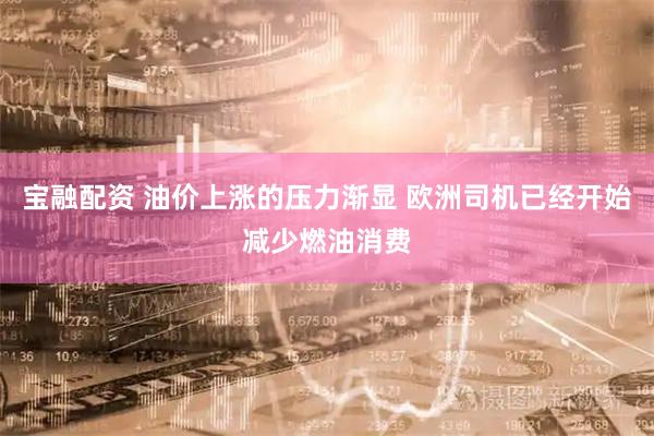 宝融配资 油价上涨的压力渐显 欧洲司机已经开始减少燃油消费
